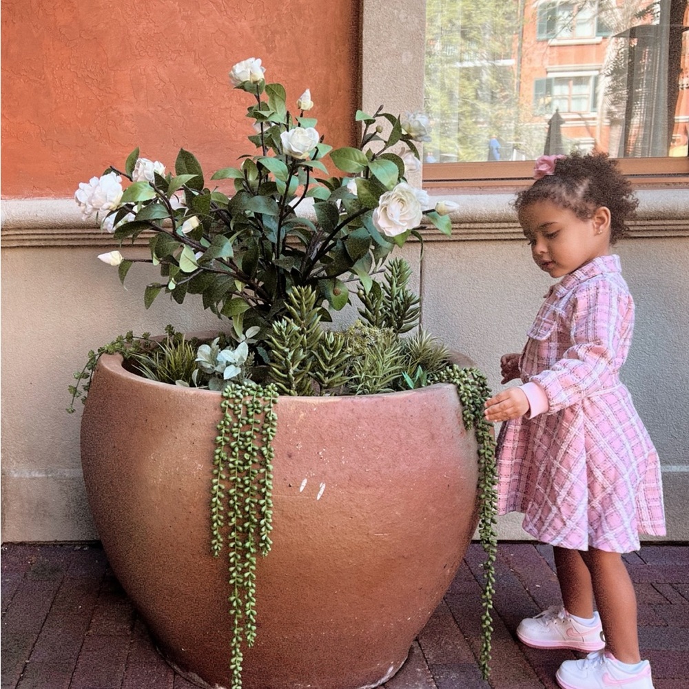 Pink Plaid Toddler Dress
